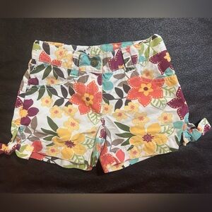 🌼💕 Gymboree Retro Floral Side-Tie Shorts (Size 3T) Adjustable Waist💕🌼